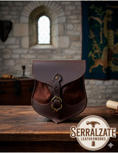Bolso medieval en cuero para cinturón modelo Enrique,...