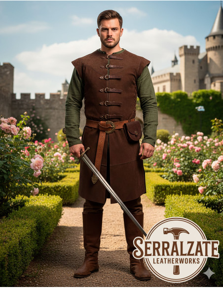 Túnica medieval Baldomero - Marrón