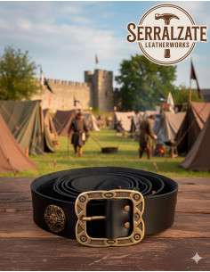 Cinturón medieval decorado Pelayo  - Negro 2