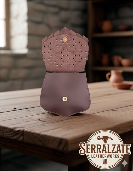 Middeleeuwse leren tas...