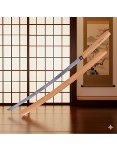 Dekorative Shirasaya, Stahlklinge mit satiniertem Finish...