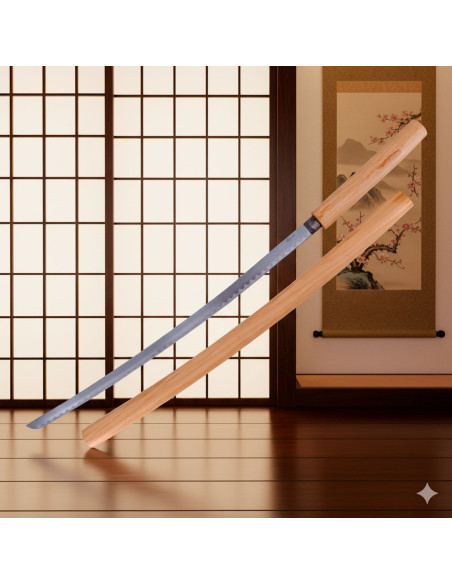 Dekorative Shirasaya, Stahlklinge mit...