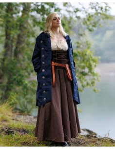 Abrigo medieval Pirata modelo Capitan Chad, color azul 2