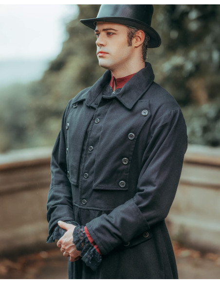 Medieval frakke model Kondor, sort