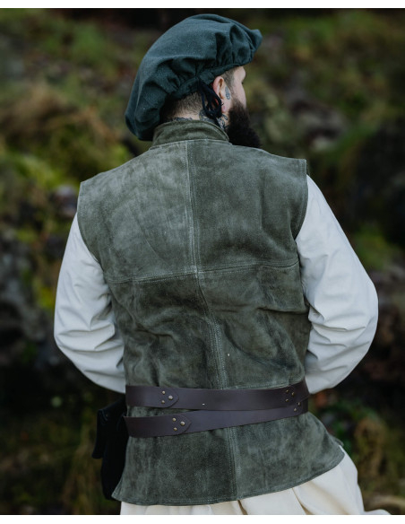 Chaleco medieval en piel de ante...
