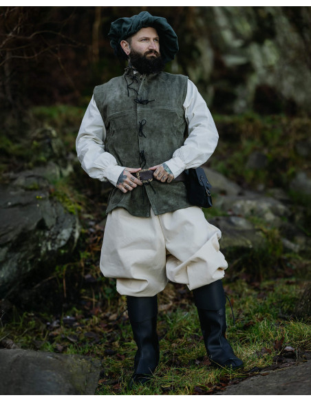 Chaleco medieval en piel de ante...