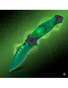 Albainox taktisk kniv model Skulder grøn (21 cm.)