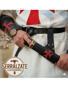 Tahalí medieval para espadas modelo Templarios, color negro 2