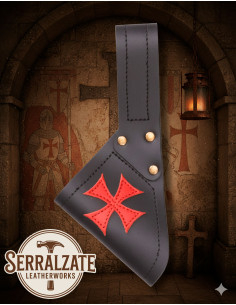 Tahalí medieval para espadas modelo Templarios, color negro