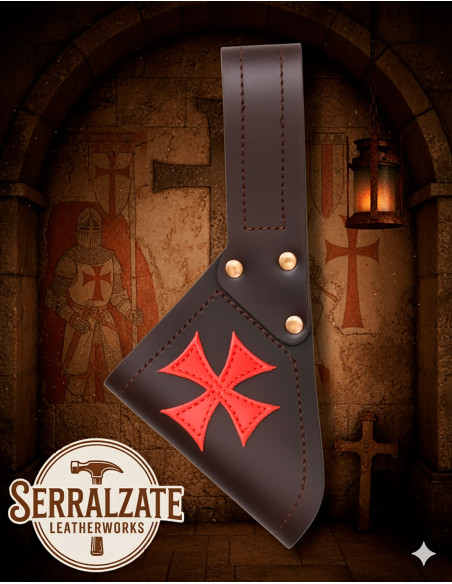 Tahalí kryds i brunt læder: Udløs den...