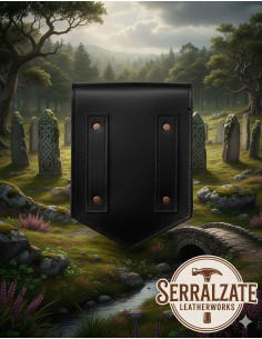 Medievaler Lederbeutel Modell Catalina, schwarz 2