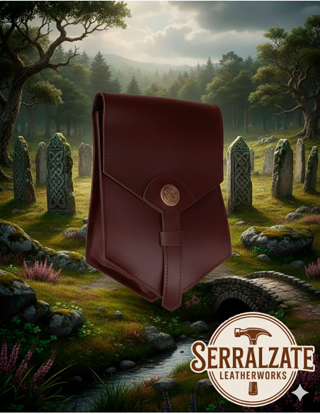 Celtische leren tas in model Brigida,...