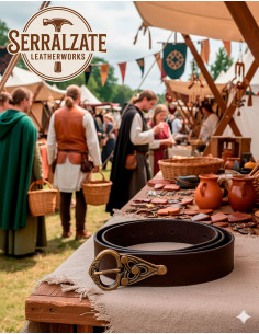 Keltischer Gürtel Knoten Dauerhaft in Dunkelbraun