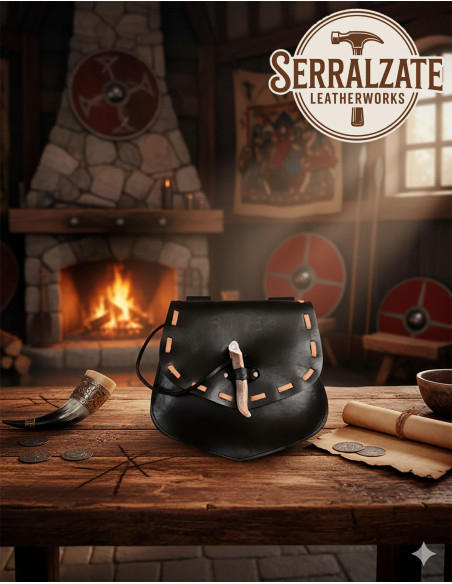 Viking-Tasche mit Gjallarhorn-Horn...