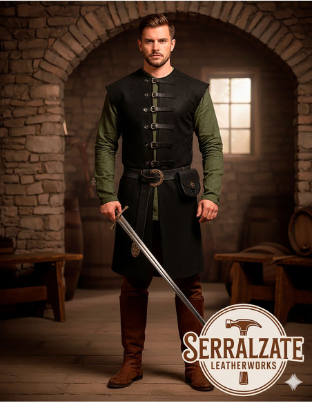 Túnica medieval Baldomero - Negro