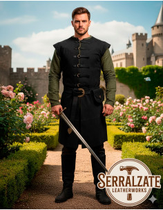 Mittelalterische Tunika Baldomero - Schwarz