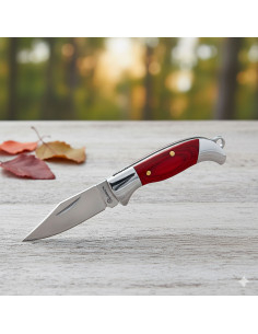 Mini-Albainox-Messer mit Stahlring, rot