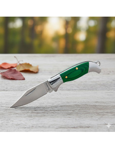 Mini-Albainox-Messer mit Stahl-Virola, grün