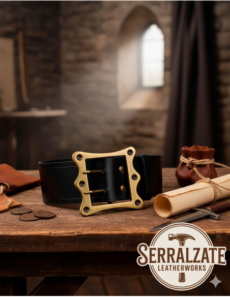 Middelalderbælte bred Ivo - Sort