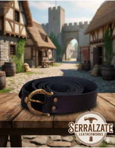 Middeleeuwse riem Carolus slang - Zwart