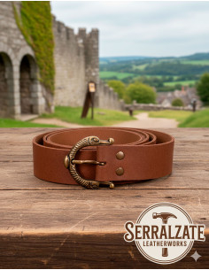 Middeleeuwse riem Carolus slang - Bruin