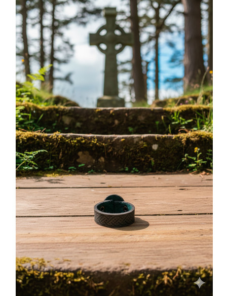 Groene Lugh Keltse Ring van leer