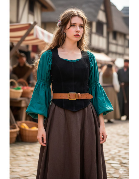 Middeleeuws leren bustier model...