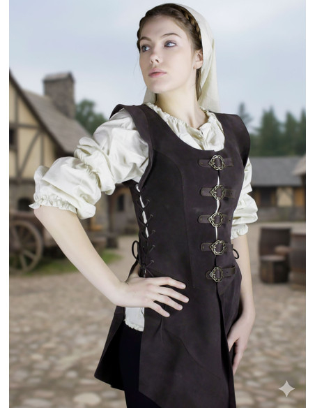 Lange mittelalterliche Lederjacke...