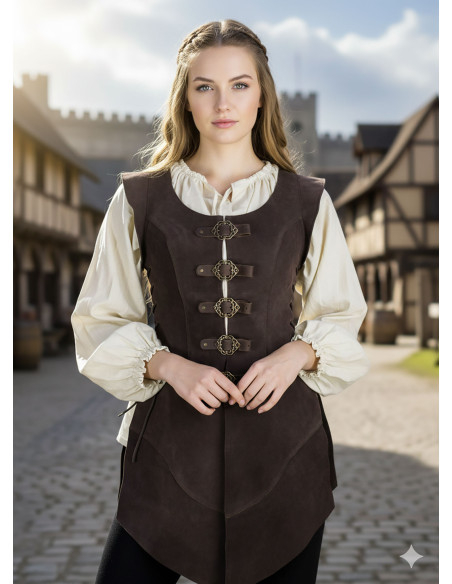 Lange mittelalterliche Lederjacke...