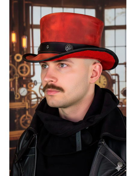 Zwarte hoed Samedi - Rood