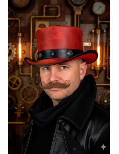 Sombrero de copa Samedi - Rojo 2
