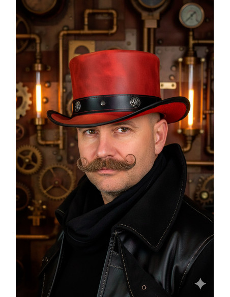 Zwarte hoed Samedi - Rood