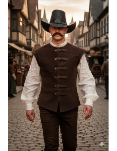 Deluxe hat DelaCroix media ala af musketererne, sort 2