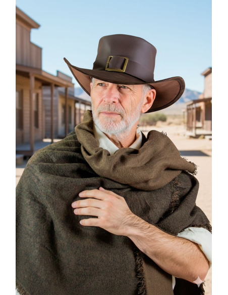 Solomon Kane hat i mørkebrunt læder