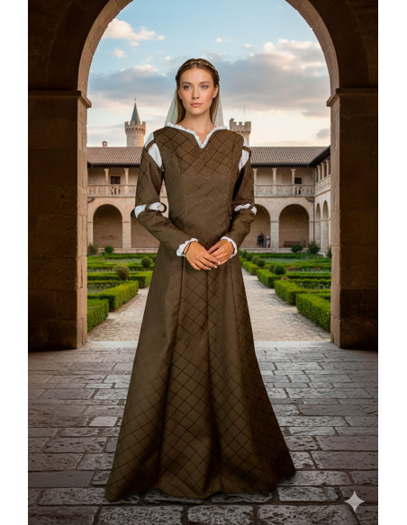 Vestido medieval Mérida - Marrón
