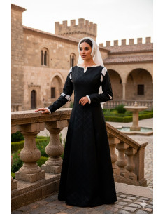 Medieval kjole Mérida - Sort