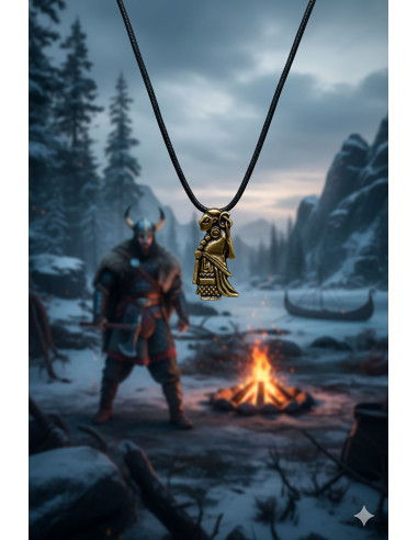 Nordischer Valkyria-Anhänger - Goldfarben