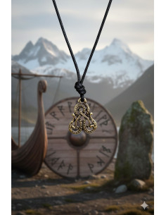Vikinghanger met slang met twee hoofden - Goud 2