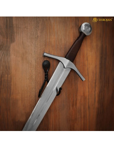 Soporte de pared para espadas en hierro trenzado forjado