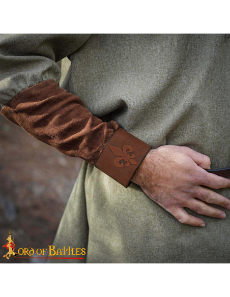 Middeleeuwse leren armband met reliëf...