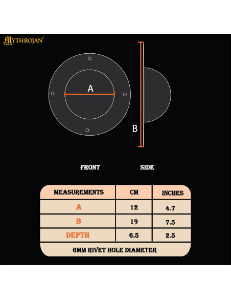 Umbo medieval para escudo nórdico,...