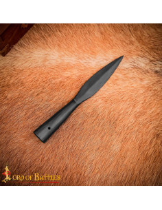 Medieval spydspids i smedet rustfrit stål (21 cm.)