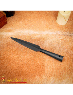 Punta de lanza medieval en acero forjado (29 cm.)