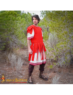 Chaleco romano acolchado en algodón, color rojo 2
