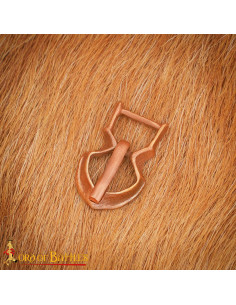 Hebilla medieval pequeña en bronce para cinturón