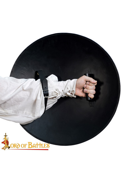 Rundes mittelalterliches Schild in...