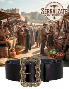 Cinturón medieval Lux - Negro