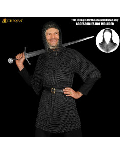 Verteidiger Kettenhemd mit V-Ringringen, schwarzer Stahl...