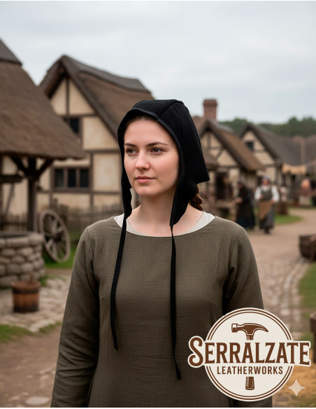 Medievaler Entdeckerhut - Schwarz