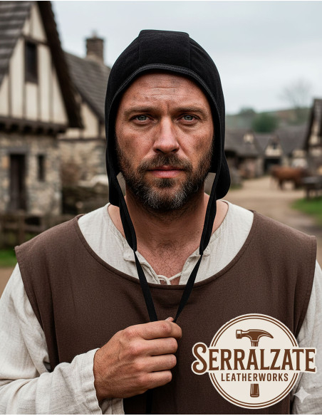 Medievaler Entdeckerhut - Schwarz